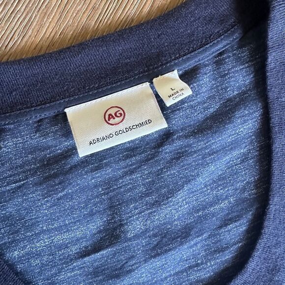 AG 'Sky' Silk & Cotton Tank In Blue Night Stripe - Picture 5 of 10